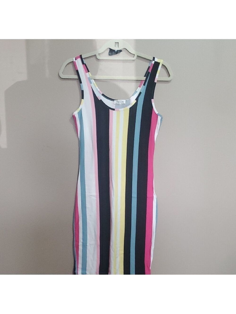 Jolie & Joy Striped Multicolor Sleeveless Dress Size Medium